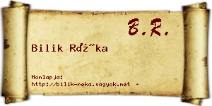 Bilik Réka névjegykártya
